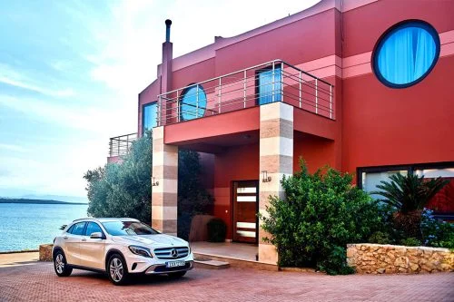 Rental car delivered to a private seaside villa in Crete